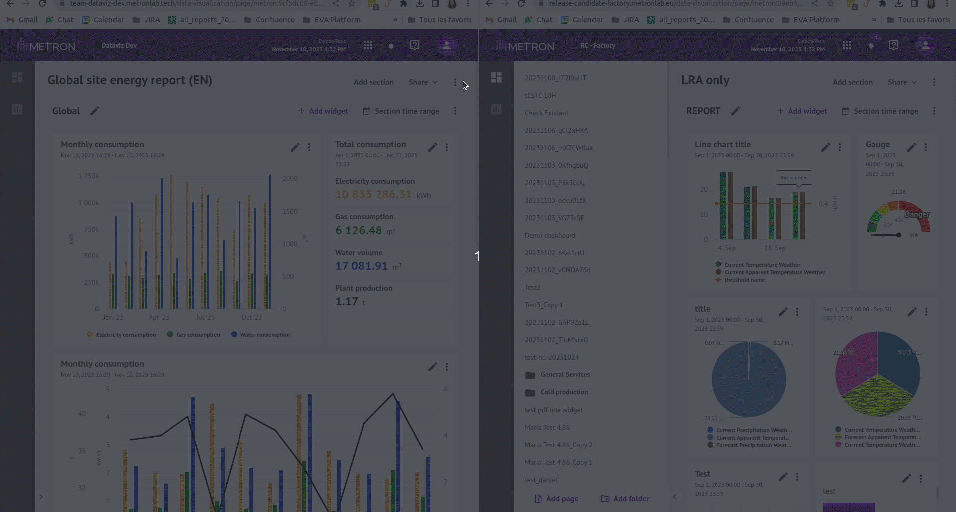 Demo download-import dashboard